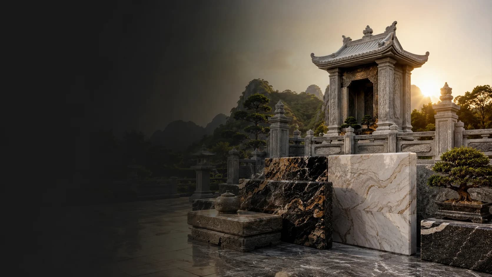 Chi tiết đá tự nhiên trong không gian kiến trúc TP Stone